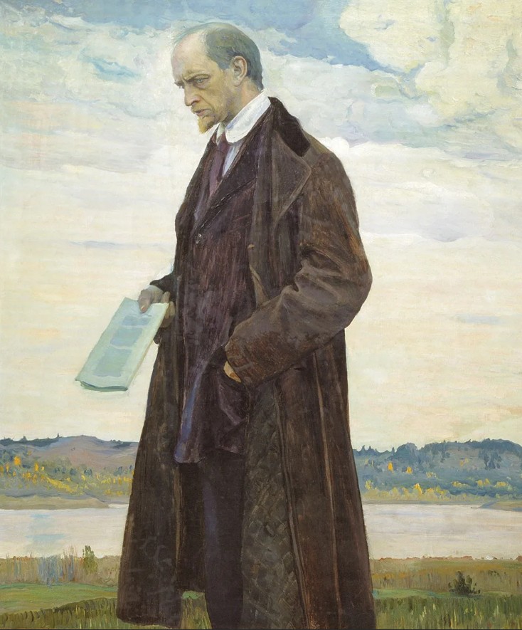 М.В. Нестеров [1862-1942]. Мыслитель (портрет профессора И.А. Ильина).  1921–1922