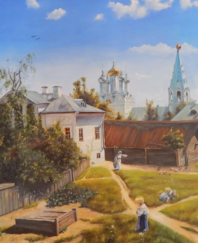В.Д. Поленов. Московский дворик [Фрагмент. 1878]