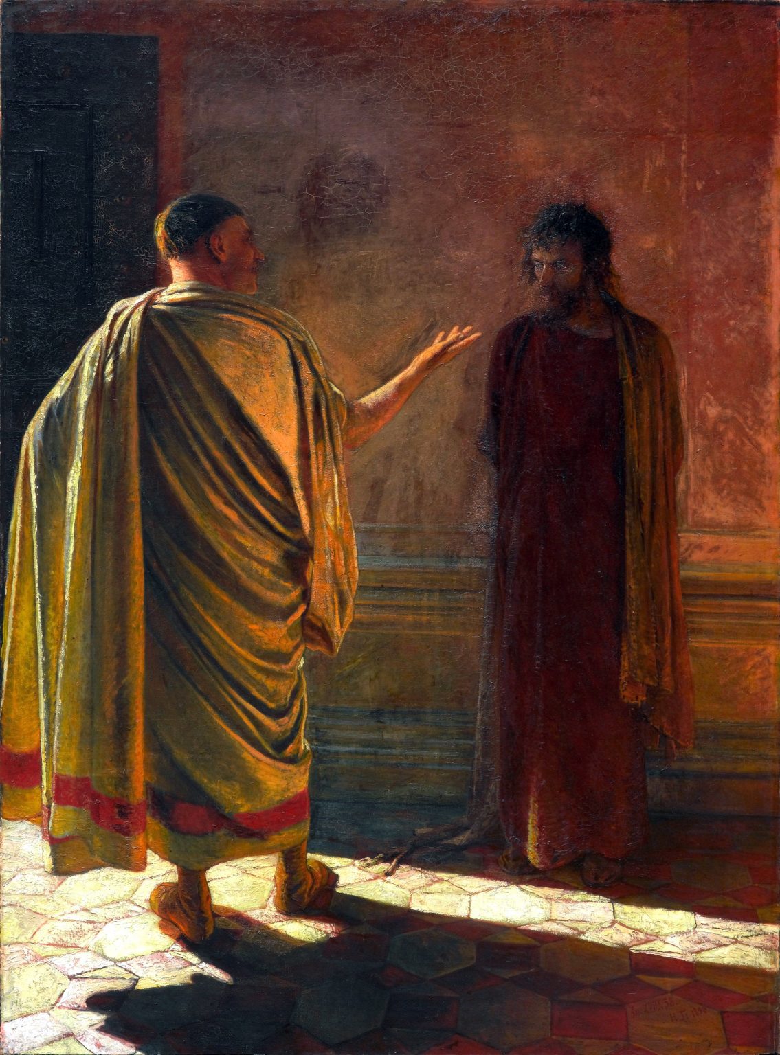 Н.Н. Ге. „Что есть истина?“ Христос и Пилат [1890]