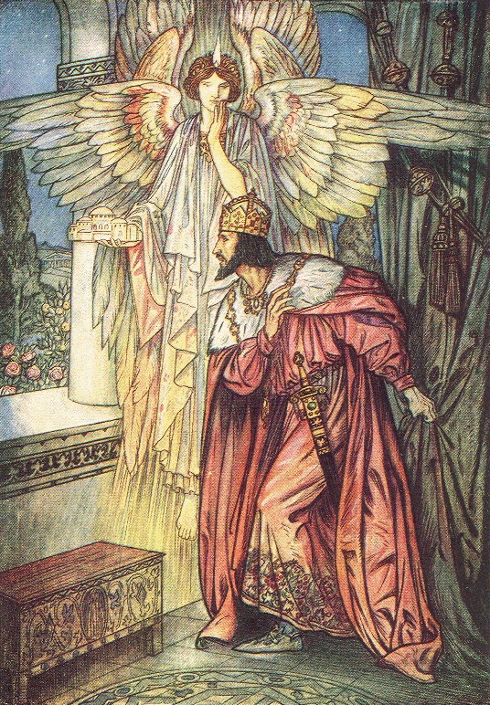 Герберт Коул [1867-1930]. Ангел показывает Юстиниану модель Собора Святой Софии