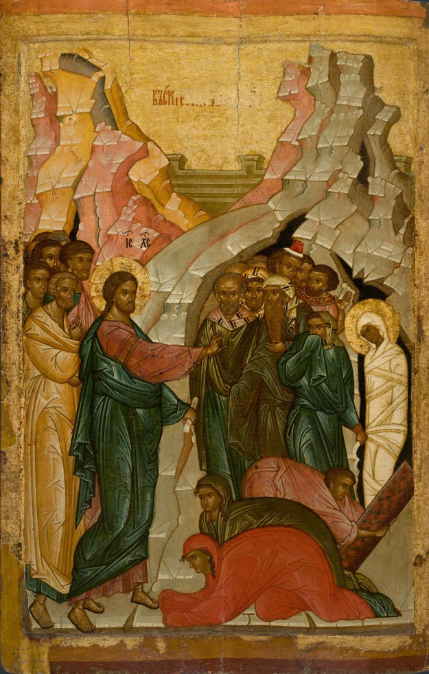 Воскрешение Лазаря [икона, Новгород, 1470–1480]